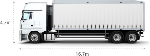 운행 제한차량 안내로 길이 16.7m, 높이 4.2m를 넘지 않아야 한다